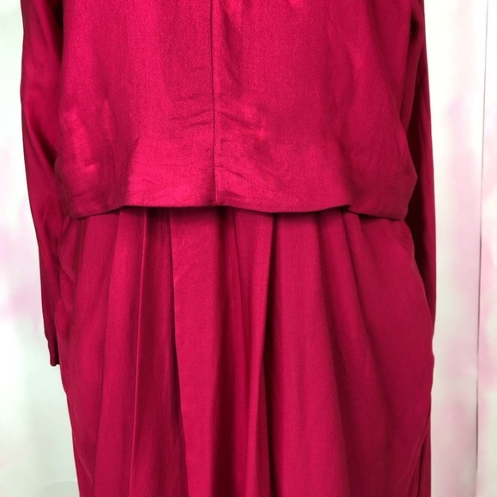 & Other Stories Long Sleeve Front Zip Layer Cerise - Picture 5 of 8